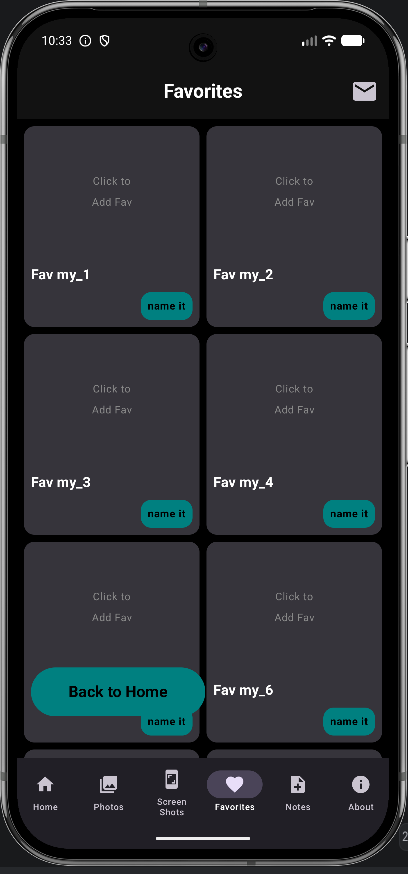 Screen Shots Page Screen