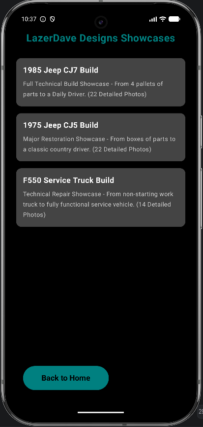 About Page Screen